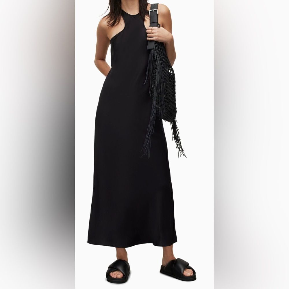 Allsaints Betina Slim Racer Neck Arches Maxi Dress NWT Size US 10